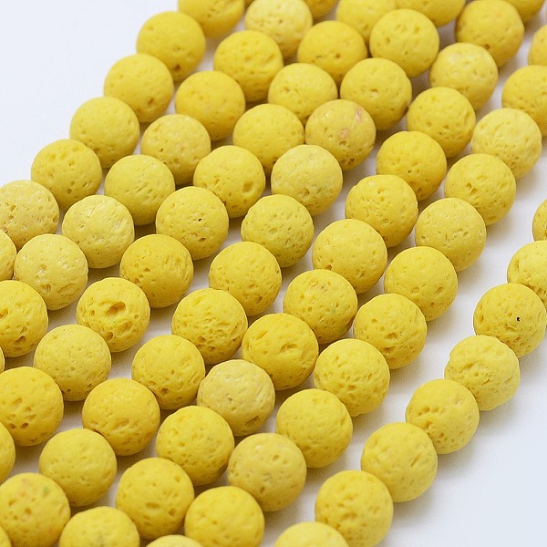 PandaHall Natural Lava Rock Beads Strands, Dyed, Round, Yellow, 6mm, Hole: 1mm, about 62pcs/strand, 14.7 inch(37cm) Lava Rock Round Yellow
PandaHall Natural Lava Rock Beads Strands, Dyed, Round, Yellow, 6mm, Hole: 1mm, about 62pcs/strand, 14.7 inch(37cm) Lava Rock Round Yellow