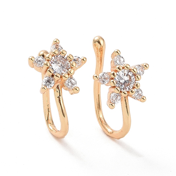 PandaHall Clear Cubic Zirconia Star Cuff Earrings, Brass Non-piercing Jewelry for Women, Real 18K Gold Plated, 14x9x8mm Cubic Zirconia Clear
PandaHall Clear Cubic Zirconia Star Cuff Earrings, Brass Non-piercing Jewelry for Women, Real 18K Gold Plated, 14x9x8mm Cubic Zirconia Clear
