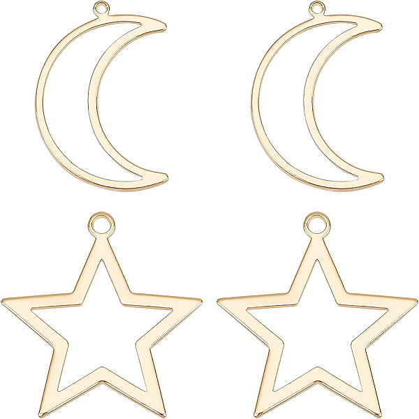 PandaHall BENECREAT 20Pcs 2 Style Brass Open Back Bezel Pendants, For DIY UV Resin, Epoxy Resin, Pressed Flower Jewelry, Moon & Star, Real...
PandaHall BENECREAT 20Pcs 2 Style Brass Open Back Bezel Pendants, For DIY UV Resin, Epoxy Resin, Pressed Flower Jewelry, Moon & Star, Real...