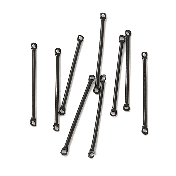 PandaHall 304 Stainless Steel Connector Charms, Bar Links, Electrophoresis Black, 25x2x1mm, Hole: 1mm 304 Stainless Steel Stick
PandaHall 304 Stainless Steel Connector Charms, Bar Links, Electrophoresis Black, 25x2x1mm, Hole: 1mm 304 Stainless Steel Stick