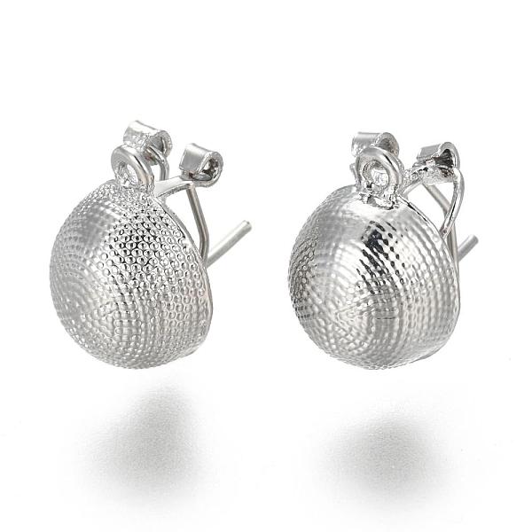 PandaHall Alloy Stud Earring Findings, French Clip Earrings, with Loop, Half Round/Dome, Platinum, 17x13mm, Hole: 2mm, Pin: 0.8mm Alloy Half...
PandaHall Alloy Stud Earring Findings, French Clip Earrings, with Loop, Half Round/Dome, Platinum, 17x13mm, Hole: 2mm, Pin: 0.8mm Alloy Half...