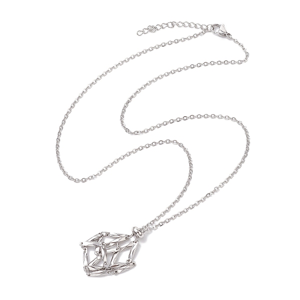 PandaHall Crystal Stone Cage Pendant Necklaces, with Brass Slider, 304 Stainless Steel Cable Chain Necklaces, Stainless Steel Color, 19.53...
PandaHall Crystal Stone Cage Pendant Necklaces, with Brass Slider, 304 Stainless Steel Cable Chain Necklaces, Stainless Steel Color, 19.53...