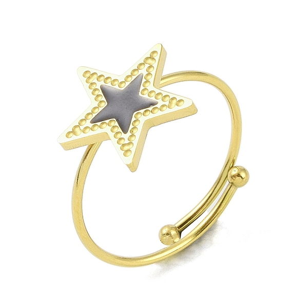 PandaHall Star 304 Stainless Steel Enamel Ring, 316 Surgical Stainless Steel Open Cuff Ring for Women, Real 18K Gold Plated, Black...
PandaHall Star 304 Stainless Steel Enamel Ring, 316 Surgical Stainless Steel Open Cuff Ring for Women, Real 18K Gold Plated, Black...