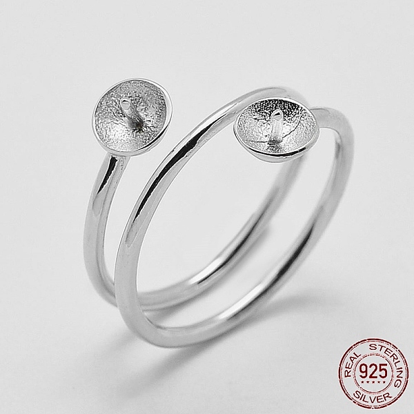 PandaHall Rhodium Plated 925 Sterling Silver Finger Ring Components, For Half Drilled Beads, Platinum, Tray: 5.5mm, 16.5mm, Pin: 0.7mm...
PandaHall Rhodium Plated 925 Sterling Silver Finger Ring Components, For Half Drilled Beads, Platinum, Tray: 5.5mm, 16.5mm, Pin: 0.7mm...