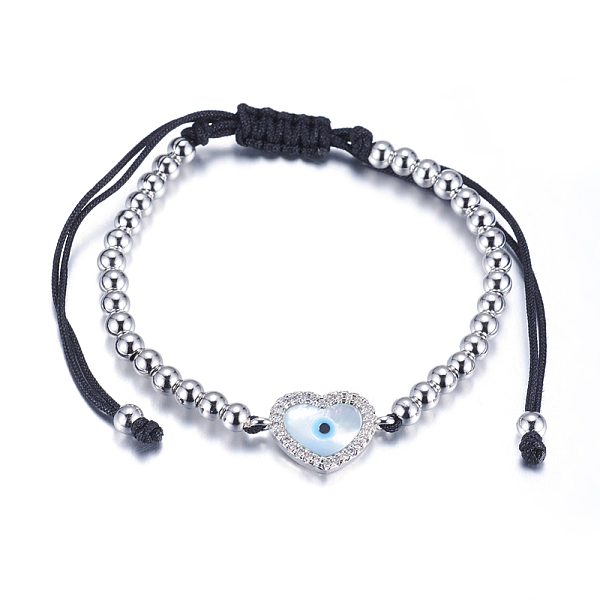 PandaHall Adjustable Brass Braided Beaded Bracelets, with Nylon Cord, Shell and Micro Pave Cubic Zirconia Links, Lead Free & Cadmium Free...
PandaHall Adjustable Brass Braided Beaded Bracelets, with Nylon Cord, Shell and Micro Pave Cubic Zirconia Links, Lead Free & Cadmium Free...
