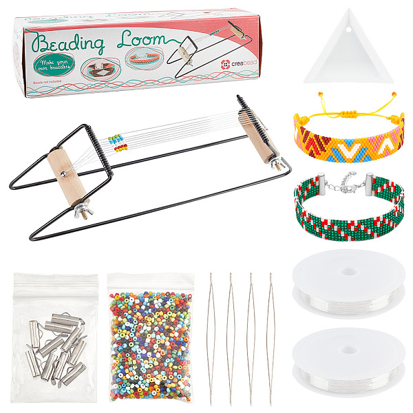 PandaHall Metal Bead Loom Kit,Including Glass Seed Beads, Elastic Thread, Beading Needles, 304 Stainless Steel Slide On End Clasp Tube..., Multicolor
PandaHall Metal Bead Loom Kit,Including Glass Seed Beads, Elastic Thread, Beading Needles, 304 Stainless Steel Slide On End Clasp Tube..., Multicolor