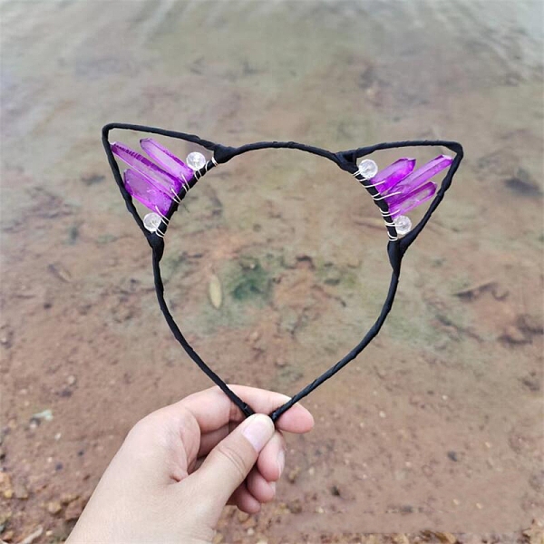 PandaHall Natural Quartz Hair Bands, Cat Ear Hair Bands, for Women Girls, 160x156x50mm Quartz
PandaHall Natural Quartz Hair Bands, Cat Ear Hair Bands, for Women Girls, 160x156x50mm Quartz