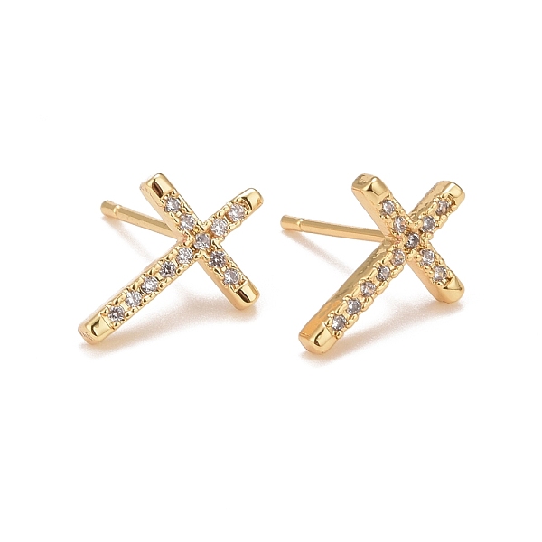 PandaHall Clear Cubic Zirconia Cross Stud Earrings, Rack Plating Brass Jewelry for Women, Cadmium Free & Lead Free, Real 18K Gold Plated...
PandaHall Clear Cubic Zirconia Cross Stud Earrings, Rack Plating Brass Jewelry for Women, Cadmium Free & Lead Free, Real 18K Gold Plated...