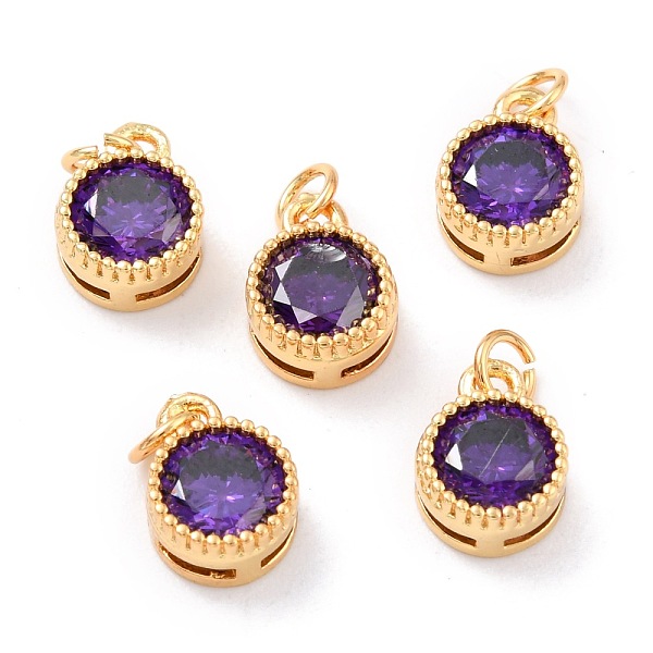PandaHall Real 18K Gold Plated Brass Inlaid Cubic Zirconia Charms, with Jump Ring, Long-Lasting Plated, Flat Round, Purple, 9.5x7x4mm, Jump...
PandaHall Real 18K Gold Plated Brass Inlaid Cubic Zirconia Charms, with Jump Ring, Long-Lasting Plated, Flat Round, Purple, 9.5x7x4mm, Jump...