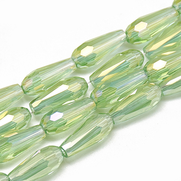 PandaHall Electroplate Glass Beads Strands, Faceted Teardrop, Light Green, 9~9.5x4mm, Hole: 1mm, about 72pcs/strand, 25.98 inch Glass...
PandaHall Electroplate Glass Beads Strands, Faceted Teardrop, Light Green, 9~9.5x4mm, Hole: 1mm, about 72pcs/strand, 25.98 inch Glass...