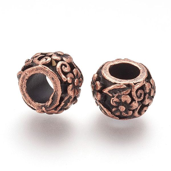 PandaHall Alloy European Beads, Large Hole Beads, Rondelle, Red Copper, 10x7mm, Hole: 5mm Alloy Rondelle
PandaHall Alloy European Beads, Large Hole Beads, Rondelle, Red Copper, 10x7mm, Hole: 5mm Alloy Rondelle
