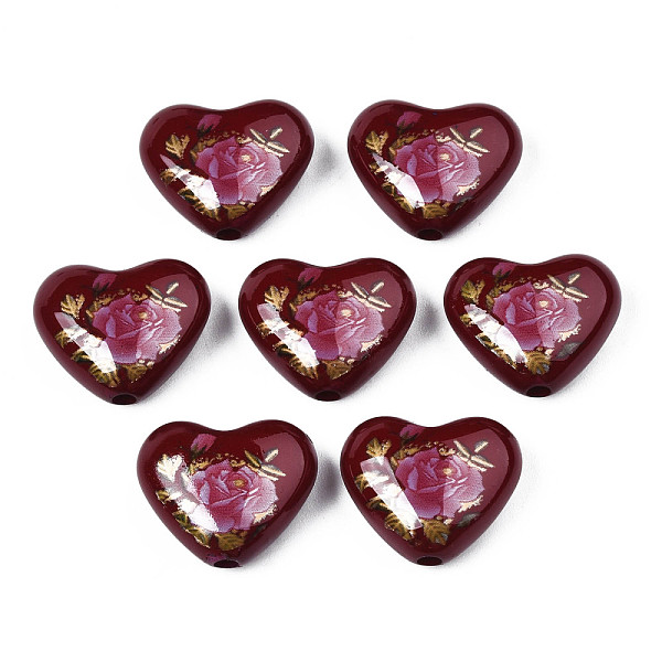 PandaHall Flower Printed Opaque Acrylic Heart Beads, Coconut Brown, 16x19x8mm, Hole: 2mm Acrylic Heart
PandaHall Flower Printed Opaque Acrylic Heart Beads, Coconut Brown, 16x19x8mm, Hole: 2mm Acrylic Heart