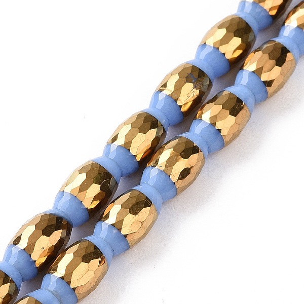 PandaHall Electroplated Glass Beads Strands, Faceted, Half Golden Plated, Rice, Cornflower Blue, 10x6mm, Hole: 1.2mm, about 39pcs/strand...
PandaHall Electroplated Glass Beads Strands, Faceted, Half Golden Plated, Rice, Cornflower Blue, 10x6mm, Hole: 1.2mm, about 39pcs/strand...