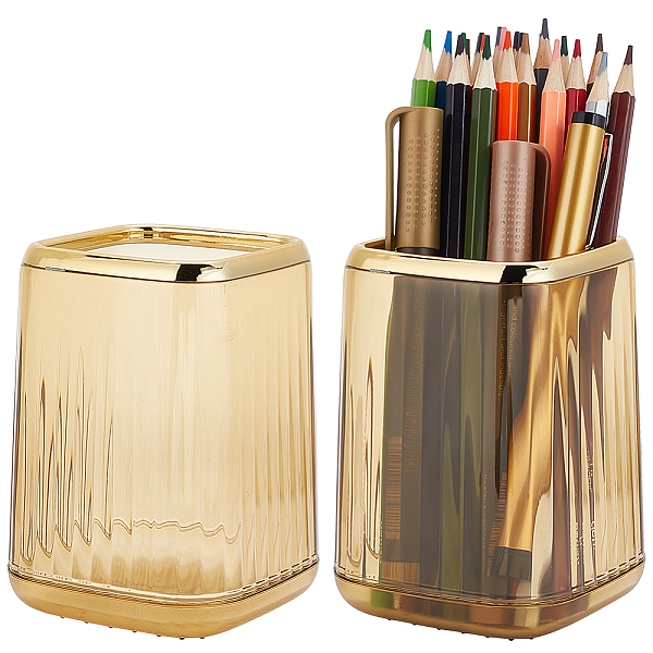 PandaHall Gold Brim Square Mouth Plastic Pen Holders, Multi-Purpose Desktop Stationary Organizer, Office & School Supplies, Gold...
PandaHall Gold Brim Square Mouth Plastic Pen Holders, Multi-Purpose Desktop Stationary Organizer, Office & School Supplies, Gold...