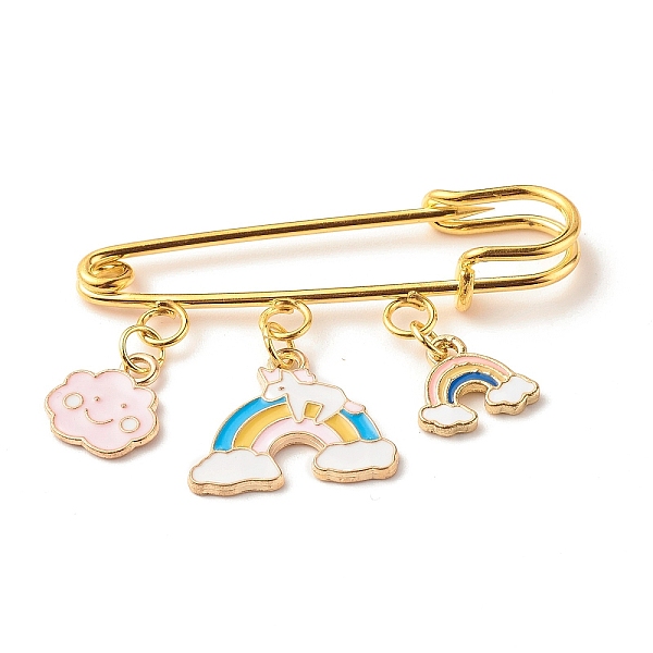 PandaHall Cloud and Rainbow Charm Enamel Brooch Pin, Alloy Safety Pin for Scarves Sweater, Golden, Colorful, 35x50mm, Pin: 1.5mm...
PandaHall Cloud and Rainbow Charm Enamel Brooch Pin, Alloy Safety Pin for Scarves Sweater, Golden, Colorful, 35x50mm, Pin: 1.5mm...