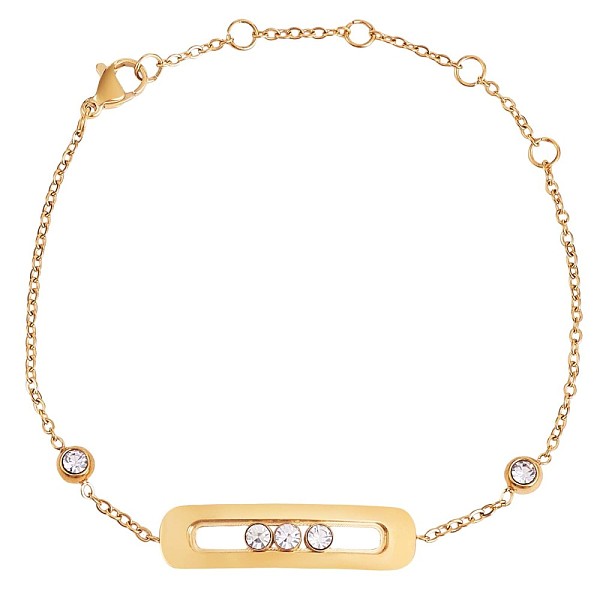 PandaHall 430 Stainless Steel Cubic Zirconia Oval Link Bracelets, Jewelry Gift for Women, Golden, 6-1/4 inch(16cm) 430 Stainless Steel
PandaHall 430 Stainless Steel Cubic Zirconia Oval Link Bracelets, Jewelry Gift for Women, Golden, 6-1/4 inch(16cm) 430 Stainless Steel