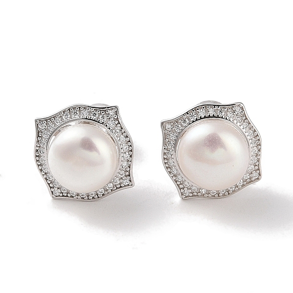 PandaHall Sterling Silver Stud Earrings, with Natural Pearl and Cubic Zirconia, Jewely for Women, Square, 11.5x11.5mm Sterling Silver Square
PandaHall Sterling Silver Stud Earrings, with Natural Pearl and Cubic Zirconia, Jewely for Women, Square, 11.5x11.5mm Sterling Silver Square
