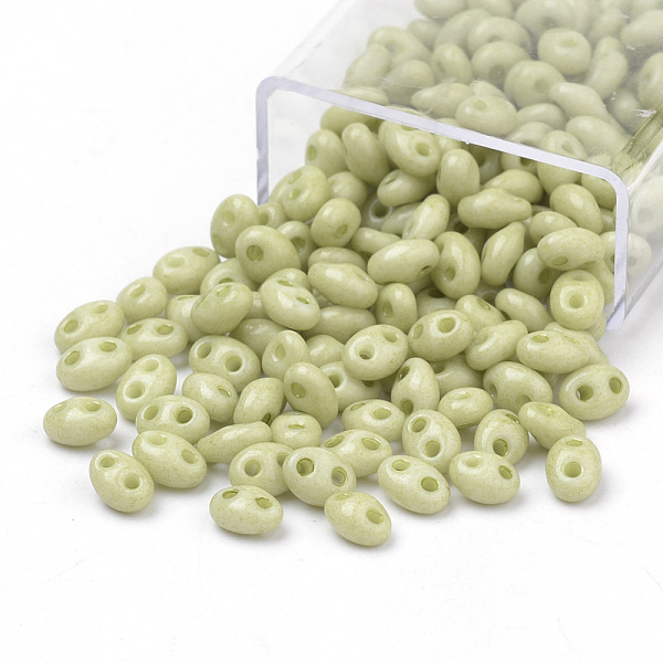 PandaHall 2-Hole Seed Beads, Czech Glass Beads, Oval, Yellow Green, 5x3~3.5x2.5~3mm, Hole: 0.5mm, about 194pcs/box, Net Weight: 10g/box...
PandaHall 2-Hole Seed Beads, Czech Glass Beads, Oval, Yellow Green, 5x3~3.5x2.5~3mm, Hole: 0.5mm, about 194pcs/box, Net Weight: 10g/box...