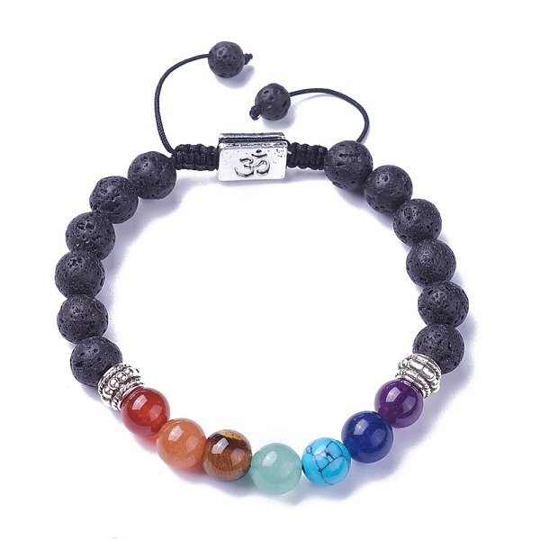 PandaHall Chakra Jewelry, Natural & Synthetic Mixed Stone Braided Bead Bracelets, with Natural Lava Rock, Alloy Findings and Nylon Cord...
PandaHall Chakra Jewelry, Natural & Synthetic Mixed Stone Braided Bead Bracelets, with Natural Lava Rock, Alloy Findings and Nylon Cord...