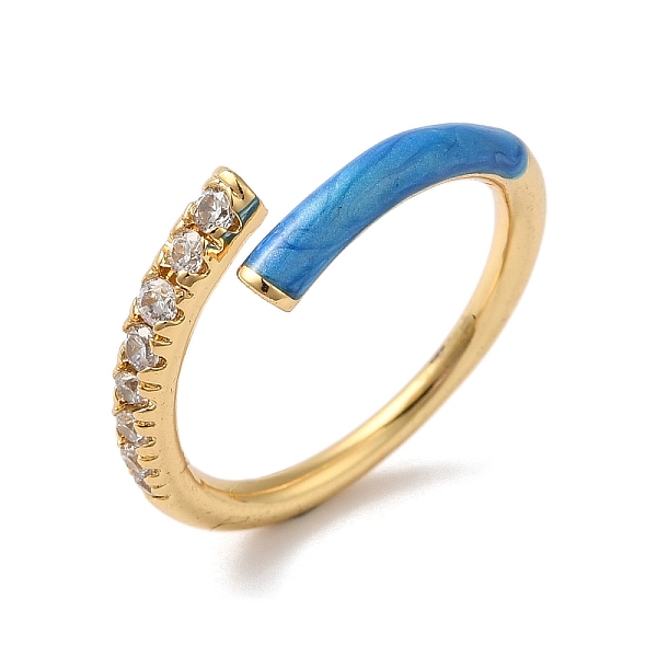 PandaHall Rack Plating Brass Cubic Zirconia Open Cuff Rings for Women, with Enamel, Cadmium Free & Lead Free, Dodger Blue, Inner Diameter...
PandaHall Rack Plating Brass Cubic Zirconia Open Cuff Rings for Women, with Enamel, Cadmium Free & Lead Free, Dodger Blue, Inner Diameter...