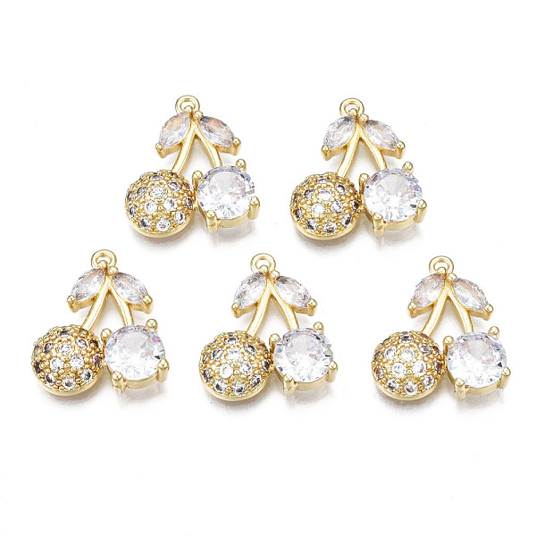 PandaHall Brass Micro Pave Clear Cubic Zirconia Pendants, Cherry, Real 18K Gold Plated, 16x14x4mm, Hole: 1mm Brass+Cubic Zirconia Cherry...
PandaHall Brass Micro Pave Clear Cubic Zirconia Pendants, Cherry, Real 18K Gold Plated, 16x14x4mm, Hole: 1mm Brass+Cubic Zirconia Cherry...