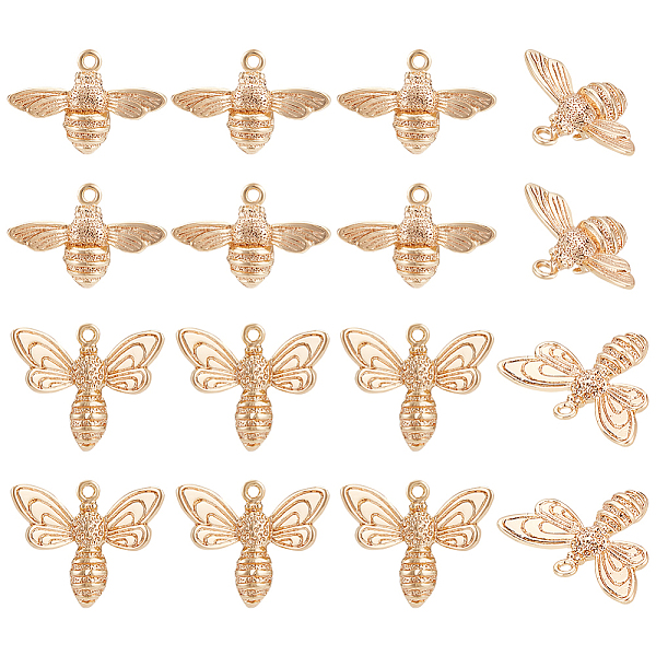PandaHall BENECREAT 16Pcs 2 Styles Brass Pendants, Bees, Real 18K Gold Plated, 11.5~14x17x4.5~5mm, Hole: 1mm, 8pcs/style Brass Bees
PandaHall BENECREAT 16Pcs 2 Styles Brass Pendants, Bees, Real 18K Gold Plated, 11.5~14x17x4.5~5mm, Hole: 1mm, 8pcs/style Brass Bees