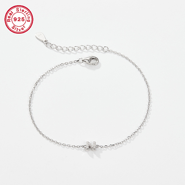 PandaHall Rhodium Plated 925 Sterling Silver Letter Cubic Zirconia Link Bracelets, Cable Chains Bracelets for Women, Letter N, 6-1/4 inch..., Clear
PandaHall Rhodium Plated 925 Sterling Silver Letter Cubic Zirconia Link Bracelets, Cable Chains Bracelets for Women, Letter N, 6-1/4 inch..., Clear