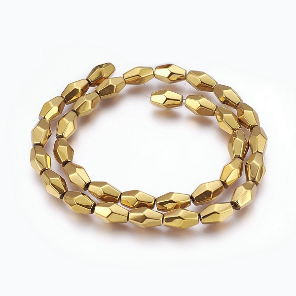 PandaHall Electroplated Non-magnetic Synthetic Hematite Beads Strands, Polish, Rice, Golden Plated, 12x7.5mm, Hole: 1.2mm, about...
PandaHall Electroplated Non-magnetic Synthetic Hematite Beads Strands, Polish, Rice, Golden Plated, 12x7.5mm, Hole: 1.2mm, about...