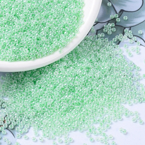 PandaHall MIYUKI Round Rocailles Beads, Japanese Seed Beads, (RR520) Mint Green Ceylon, 11/0, 2x1.3mm, Hole: 0.8mm, about 1100pcs/bottle...
PandaHall MIYUKI Round Rocailles Beads, Japanese Seed Beads, (RR520) Mint Green Ceylon, 11/0, 2x1.3mm, Hole: 0.8mm, about 1100pcs/bottle...