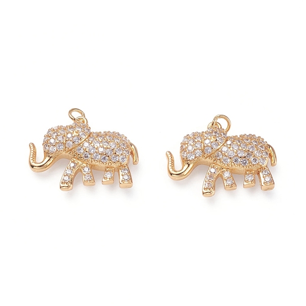 PandaHall Brass Micro Pave Cubic Zirconia Pendants, with Soldered Jump Rings, Elephant, Clear, Golden, 14x19x4mm, Hole: 2.2mm Brass+Cubic...
PandaHall Brass Micro Pave Cubic Zirconia Pendants, with Soldered Jump Rings, Elephant, Clear, Golden, 14x19x4mm, Hole: 2.2mm Brass+Cubic...