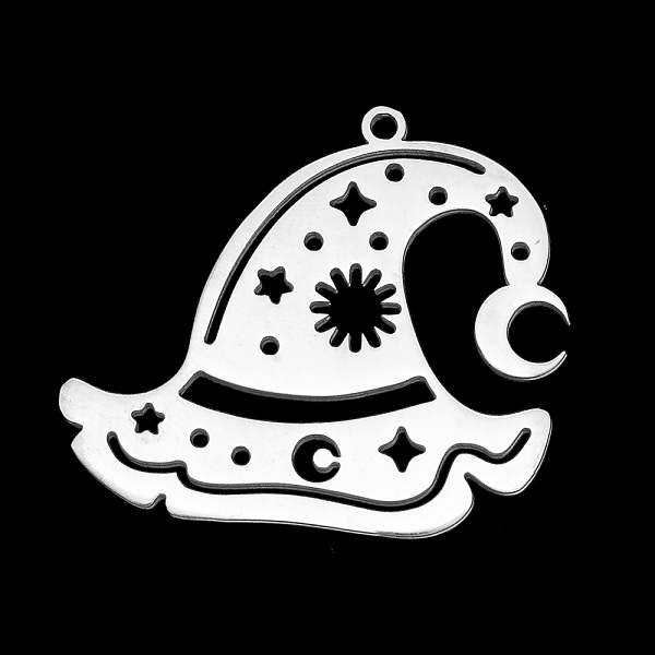 PandaHall 201 Stainless Steel Pendants, Laser Cut, for Halloween, Hat, Stainless Steel Color, 28.5x31.5x1mm, Hole: 1.5mm 201 Stainless Steel...
PandaHall 201 Stainless Steel Pendants, Laser Cut, for Halloween, Hat, Stainless Steel Color, 28.5x31.5x1mm, Hole: 1.5mm 201 Stainless Steel...