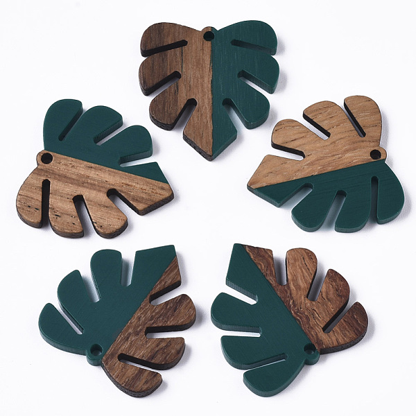 PandaHall Resin & Wood Pendants, Tropical Leaf Charms, Monstera Leaf Pendant, Teal, 30x28x3.5mm, Hole: 2mm Resin+Wood Leaf Cyan
PandaHall Resin & Wood Pendants, Tropical Leaf Charms, Monstera Leaf Pendant, Teal, 30x28x3.5mm, Hole: 2mm Resin+Wood Leaf Cyan