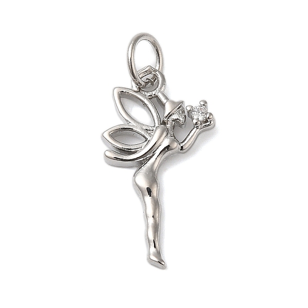 PandaHall Rack Plating Brass & Clear Cubic Zirconia Pendants, Cadmium Free & Lead Free, Long-Lasting Plated, Butterfly fairy, with Jump Ring...
PandaHall Rack Plating Brass & Clear Cubic Zirconia Pendants, Cadmium Free & Lead Free, Long-Lasting Plated, Butterfly fairy, with Jump Ring...