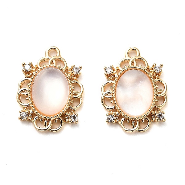 PandaHall Brass Micro Pave Cubic Zirconia Charms, with Shell, Oval Charms, Real 18K Gold Plated, 14x10.5x2.5mm, Hole: 1.2mm Brass+Cubic..., Clear
PandaHall Brass Micro Pave Cubic Zirconia Charms, with Shell, Oval Charms, Real 18K Gold Plated, 14x10.5x2.5mm, Hole: 1.2mm Brass+Cubic..., Clear