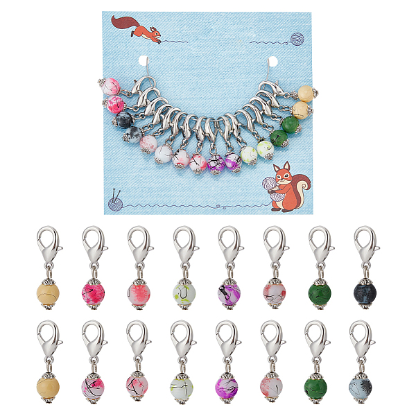 PandaHall 16Pcs 8 Colors Round Glass Pendant Stitch Markers, Crochet Lobster Claw Clasp Charms, Mixed Color, 30mm, 2pcs/color Glass Round..., Multicolor
PandaHall 16Pcs 8 Colors Round Glass Pendant Stitch Markers, Crochet Lobster Claw Clasp Charms, Mixed Color, 30mm, 2pcs/color Glass Round..., Multicolor
