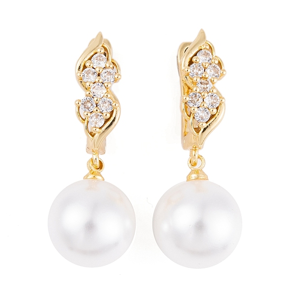 PandaHall Rack Plating Brass Clear Cubic Zirconia ABS Pearl Earrings, Cadmium Free & Lead Free, Long-Lasting Plated, Round, Hoop Earrings..., White
PandaHall Rack Plating Brass Clear Cubic Zirconia ABS Pearl Earrings, Cadmium Free & Lead Free, Long-Lasting Plated, Round, Hoop Earrings..., White