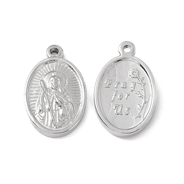 PandaHall 201 Stainless Steel Pendants, Oval with Saint & Word Pray for us Charm, Stainless Steel Color, 23x14.5x3mm, Hole: 1.6mm 201...
PandaHall 201 Stainless Steel Pendants, Oval with Saint & Word Pray for us Charm, Stainless Steel Color, 23x14.5x3mm, Hole: 1.6mm 201...