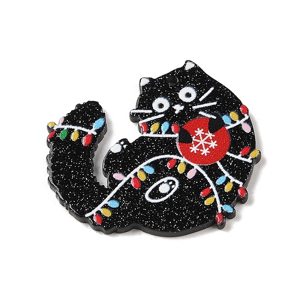 PandaHall Christmas Cat Acrylic Pendants, Black, 34x38x2.5mm, Hole: 1.5mm Acrylic Cat Shape Black
PandaHall Christmas Cat Acrylic Pendants, Black, 34x38x2.5mm, Hole: 1.5mm Acrylic Cat Shape Black