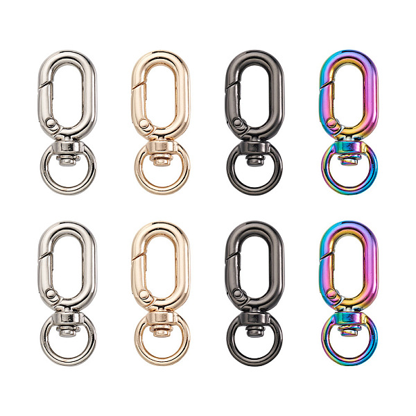 PandaHall Biyun 8Pcs 4 Colors Zinc Alloy Swivel Clasps, Oval, Mixed Color, 39x16x7mm, Hole: 6x10mm, 2pcs/color Alloy
PandaHall Biyun 8Pcs 4 Colors Zinc Alloy Swivel Clasps, Oval, Mixed Color, 39x16x7mm, Hole: 6x10mm, 2pcs/color Alloy