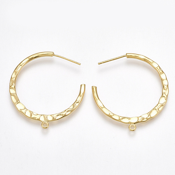 PandaHall Brass Stud Earring Findings, Half Hoop Earrings, with Loop, Nickel Free, Real 18K Gold Plated, 33x30x2mm, Hole: 1.5mm, Pin: 0.8mm...
PandaHall Brass Stud Earring Findings, Half Hoop Earrings, with Loop, Nickel Free, Real 18K Gold Plated, 33x30x2mm, Hole: 1.5mm, Pin: 0.8mm...