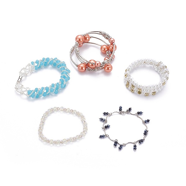 PandaHall Glass Beads Bracelets, Mixed Color, 2 inch(4.95~5.2cm) Glass Multicolor
PandaHall Glass Beads Bracelets, Mixed Color, 2 inch(4.95~5.2cm) Glass Multicolor