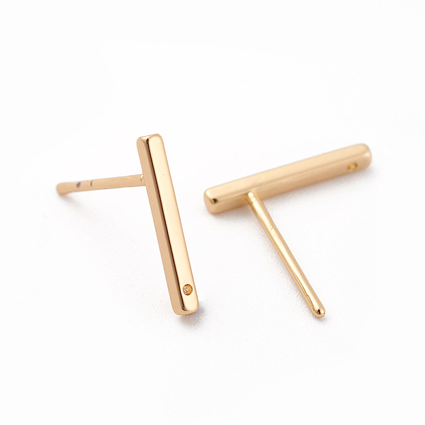 PandaHall Brass Stud Earring Findings, with Loop, Rectangle, Real 18K Gold Plated, 12.5x1.5mm, Hole: 0.8mm, pin: 0.7mm Brass Rectangle
PandaHall Brass Stud Earring Findings, with Loop, Rectangle, Real 18K Gold Plated, 12.5x1.5mm, Hole: 0.8mm, pin: 0.7mm Brass Rectangle