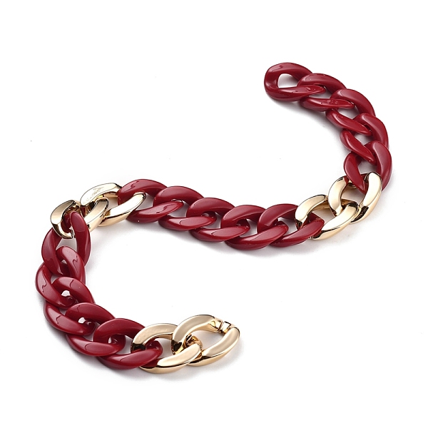 PandaHall Handmade Acrylic Curb Chains, Twisted Chain, Opaque, Spray Painted, with CCB Plastic Links, Oval, Golden, Dark Red, link...
PandaHall Handmade Acrylic Curb Chains, Twisted Chain, Opaque, Spray Painted, with CCB Plastic Links, Oval, Golden, Dark Red, link...