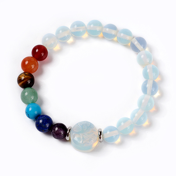 PandaHall Natural & Synthetic Mixed Stone and Opalite Beads Stretch Bracelets, 2-1/8 inch(5.3~5.5cm) Opalite
PandaHall Natural & Synthetic Mixed Stone and Opalite Beads Stretch Bracelets, 2-1/8 inch(5.3~5.5cm) Opalite