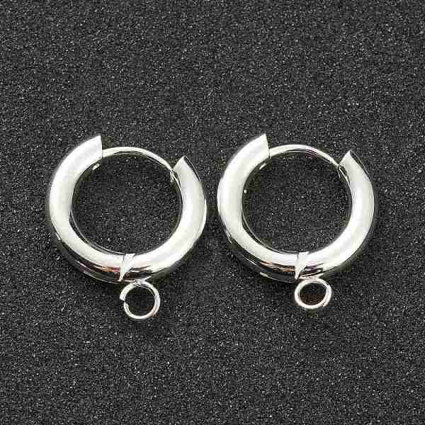 PandaHall 201 Stainless Steel Huggie Hoop Earring Findings, with Horizontal Loop and 316 Surgical Stainless Steel Pin, Silver, 20x18x3mm...
PandaHall 201 Stainless Steel Huggie Hoop Earring Findings, with Horizontal Loop and 316 Surgical Stainless Steel Pin, Silver, 20x18x3mm...