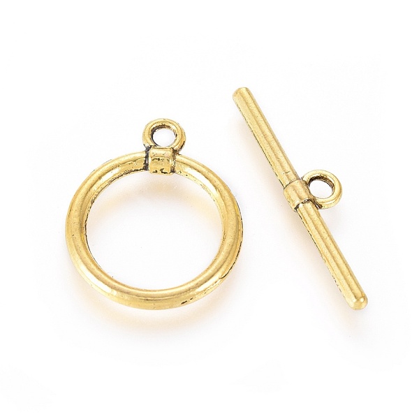 PandaHall Tibetan Style Alloy Toggle Clasps, Ring, Antique Golden, Ring: 18x14x2mm, Hole: 2mm, Bar: 23x5x2mm, Hole: 2mm Alloy Ring
PandaHall Tibetan Style Alloy Toggle Clasps, Ring, Antique Golden, Ring: 18x14x2mm, Hole: 2mm, Bar: 23x5x2mm, Hole: 2mm Alloy Ring