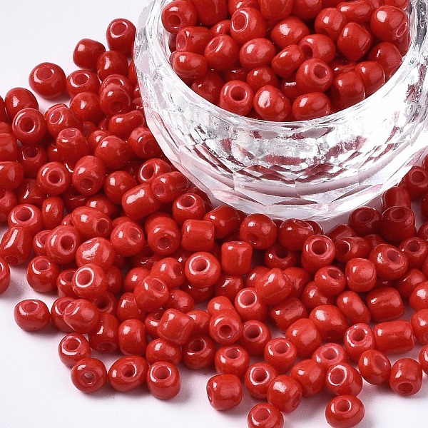 PandaHall 6/0 Glass Seed Beads, Baking Paint, Round Hole, Round, FireBrick, 4~5x3~5mm, Hole: 1.2~1.5mm, about 4500pcs/Pound Glass Red
PandaHall 6/0 Glass Seed Beads, Baking Paint, Round Hole, Round, FireBrick, 4~5x3~5mm, Hole: 1.2~1.5mm, about 4500pcs/Pound Glass Red