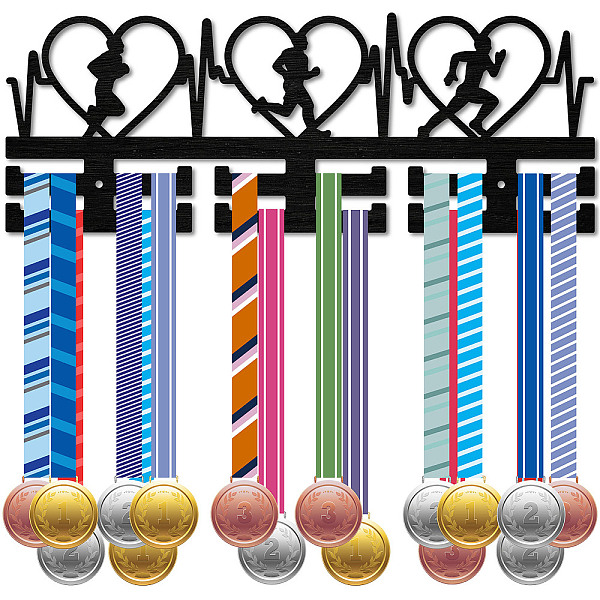 PandaHall Fashion Wood Medal Hanger Holder, 2 Line Display Wall Rack, with Screws & Anchor Plug, Black, Running, Heart, 150x400mm, Hole: 5mm...
PandaHall Fashion Wood Medal Hanger Holder, 2 Line Display Wall Rack, with Screws & Anchor Plug, Black, Running, Heart, 150x400mm, Hole: 5mm...