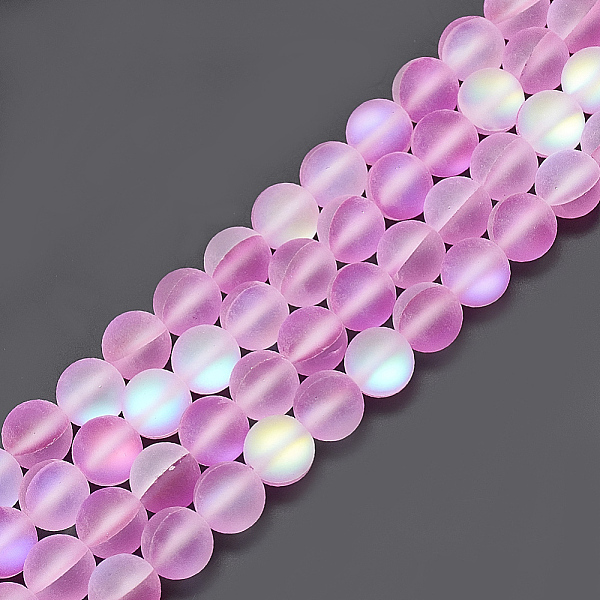 PandaHall Synthetic Moonstone Beads Strands, Holographic Beads, Dyed, Frosted, Round, Violet, 6~6.5x5.5~6x5.5~6mm, Hole: 1mm, about..., Purple
PandaHall Synthetic Moonstone Beads Strands, Holographic Beads, Dyed, Frosted, Round, Violet, 6~6.5x5.5~6x5.5~6mm, Hole: 1mm, about..., Purple