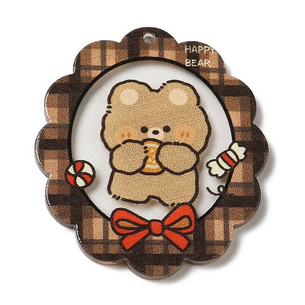 PandaHall Printed Bear Theme Acrylic Pendants, Flower with Bear, Bowknot, 39.5~40x35x2.5mm, Hole: 1.5mm Acrylic Bowknot
PandaHall Printed Bear Theme Acrylic Pendants, Flower with Bear, Bowknot, 39.5~40x35x2.5mm, Hole: 1.5mm Acrylic Bowknot